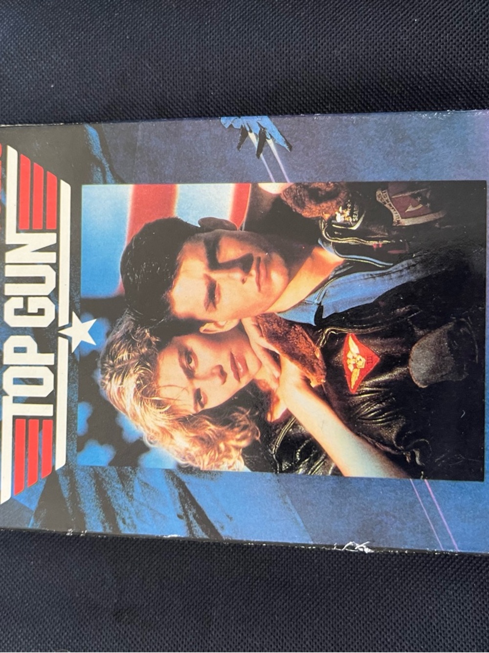 Top Gun VHS Tape with Paramount Label - Blue & Black